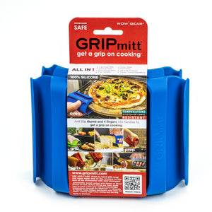 GRIPmitt® Silicone Kitchen & BBQ Mitt - BLUE, 2-pack
