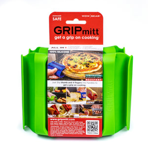 GRIPmitt® Silicone Kitchen & BBQ Mitt - GREEN, 2-pack