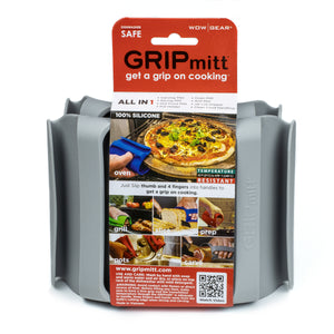 GRIPmitt® Silicone Kitchen & BBQ Mitt - Gray, 2-pack