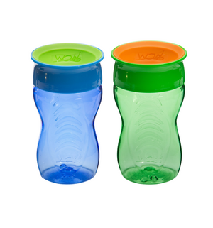 WOW CUP for Kids 360 Drinking Cup Twinpack - Blue/Green , 2 X 10 oz. /2 x 296 ml