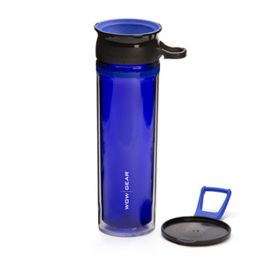 WOW GEAR 360° Double-Walled TRITAN™  Water Bottle - Blue, 20 OZ / 600 ml