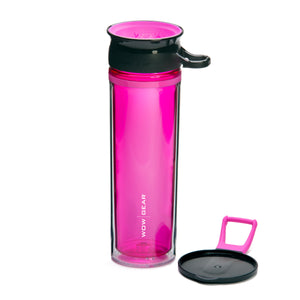 WOW GEAR 360° Double-Walled TRITAN™ Water Bottle - Pink, 20 OZ / 600 ml