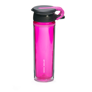 WOW GEAR 360° Double-Walled TRITAN™ Water Bottle - Pink, 20 OZ / 600 ml