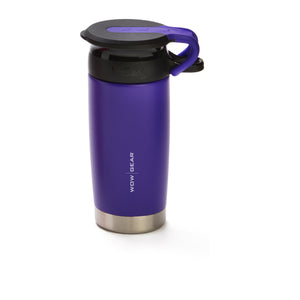 WOW GEAR 360° Double Walled Stainless Insulated Water Bottle - Purple, 13.5 OZ / 400 ML