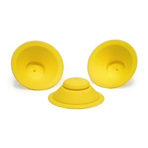 WOW CUP Silicone Valve Replacement 3-pack Yellow, 3-1/8 inch Diameter