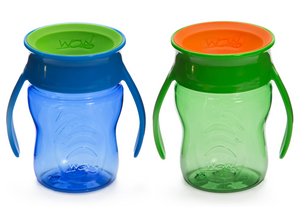 WOW CUP for Baby 360 Sippy Cup Twinpck - Blue/Green 2 x, 7 oz. / 2 x 207 ml