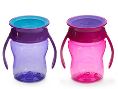 Wow Cup Mini 360 Sippy Cup 2-Pack - 12 Oz Spill-Proof Toddler Cups In Aruba Blue