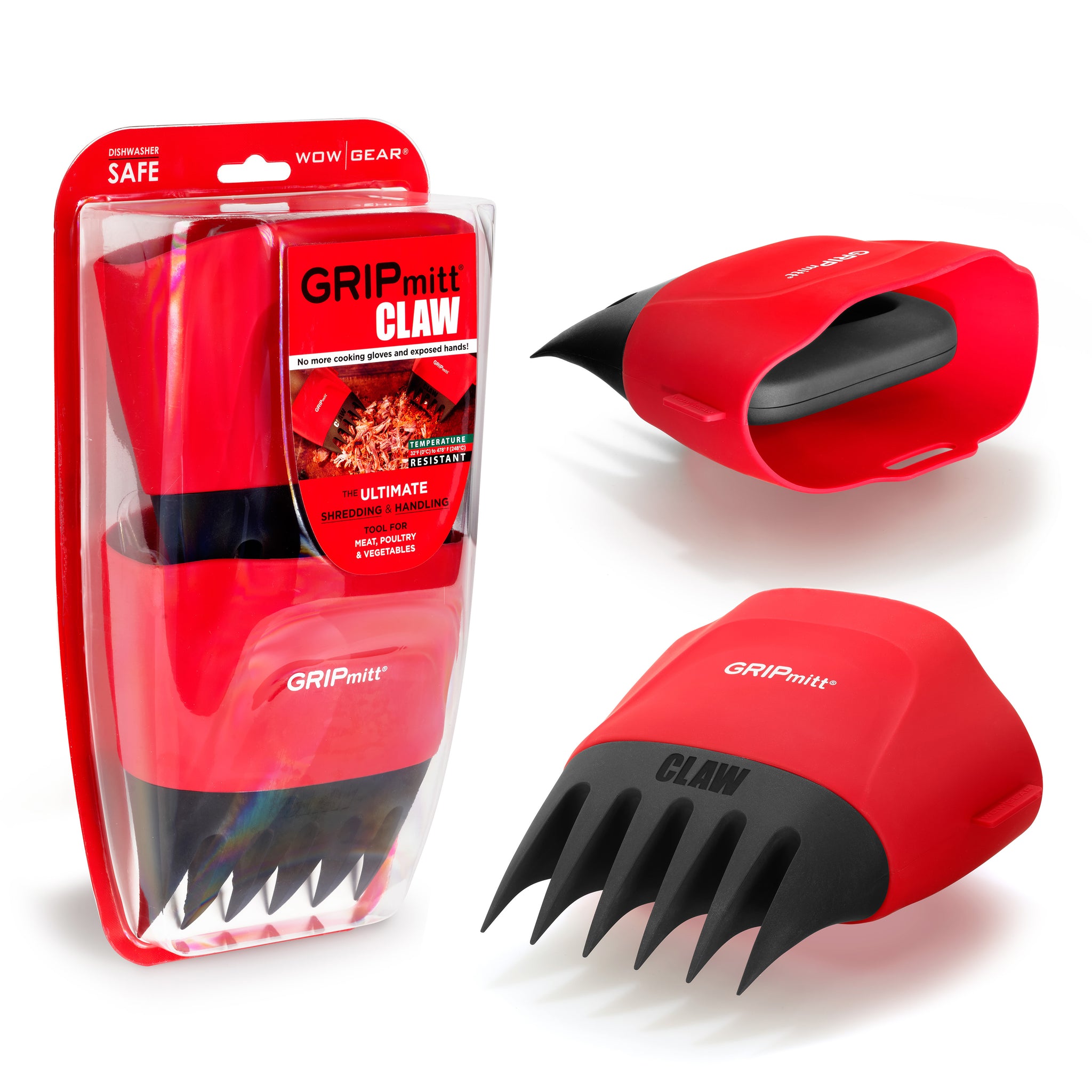 wow gear shop GRIPmitt CLAW - 2 pack Set - RED