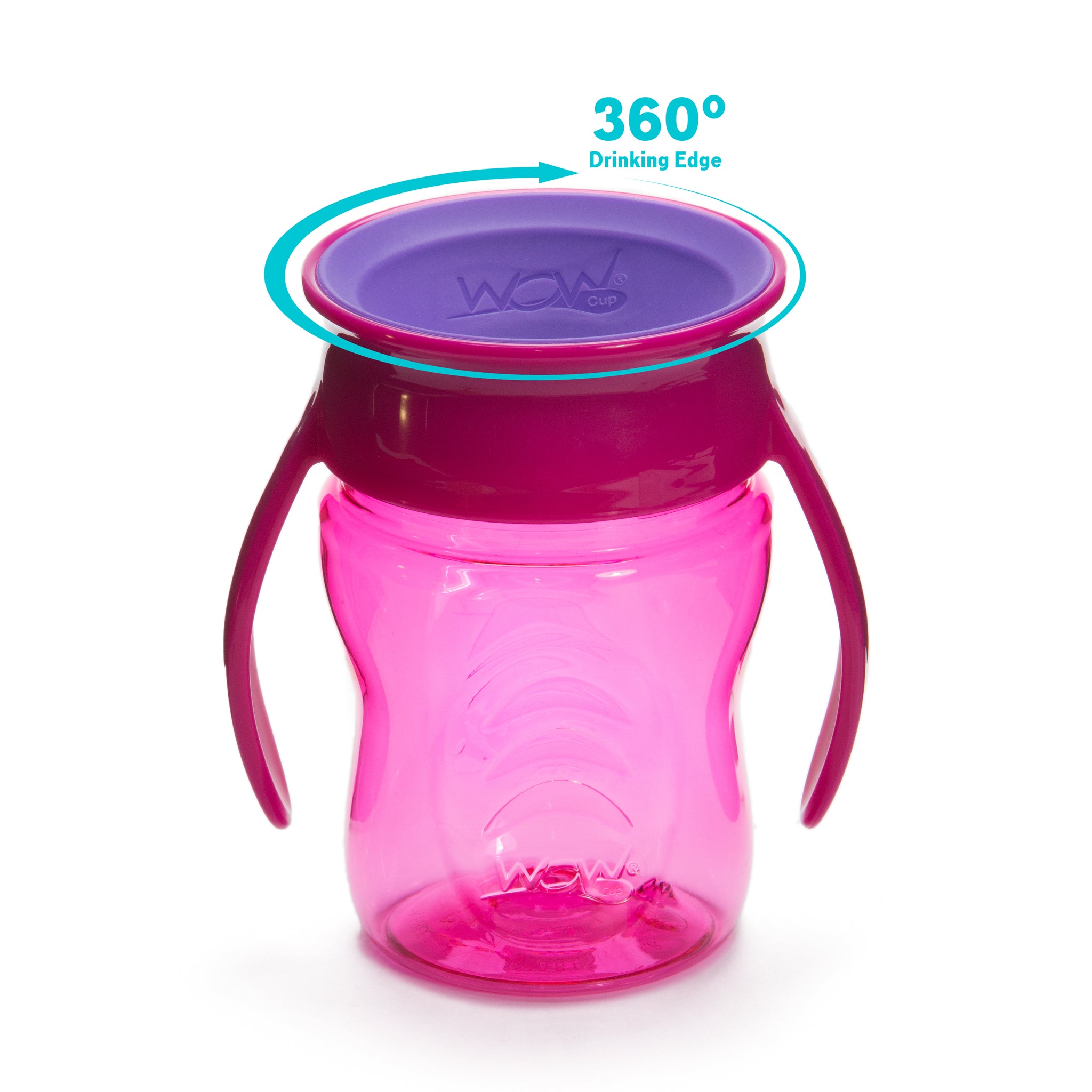 Wow Cup for Kids Original 360 Sippy Cup, Pink with Blue Lid, 9 oz, 1 -  Fry's Food Stores