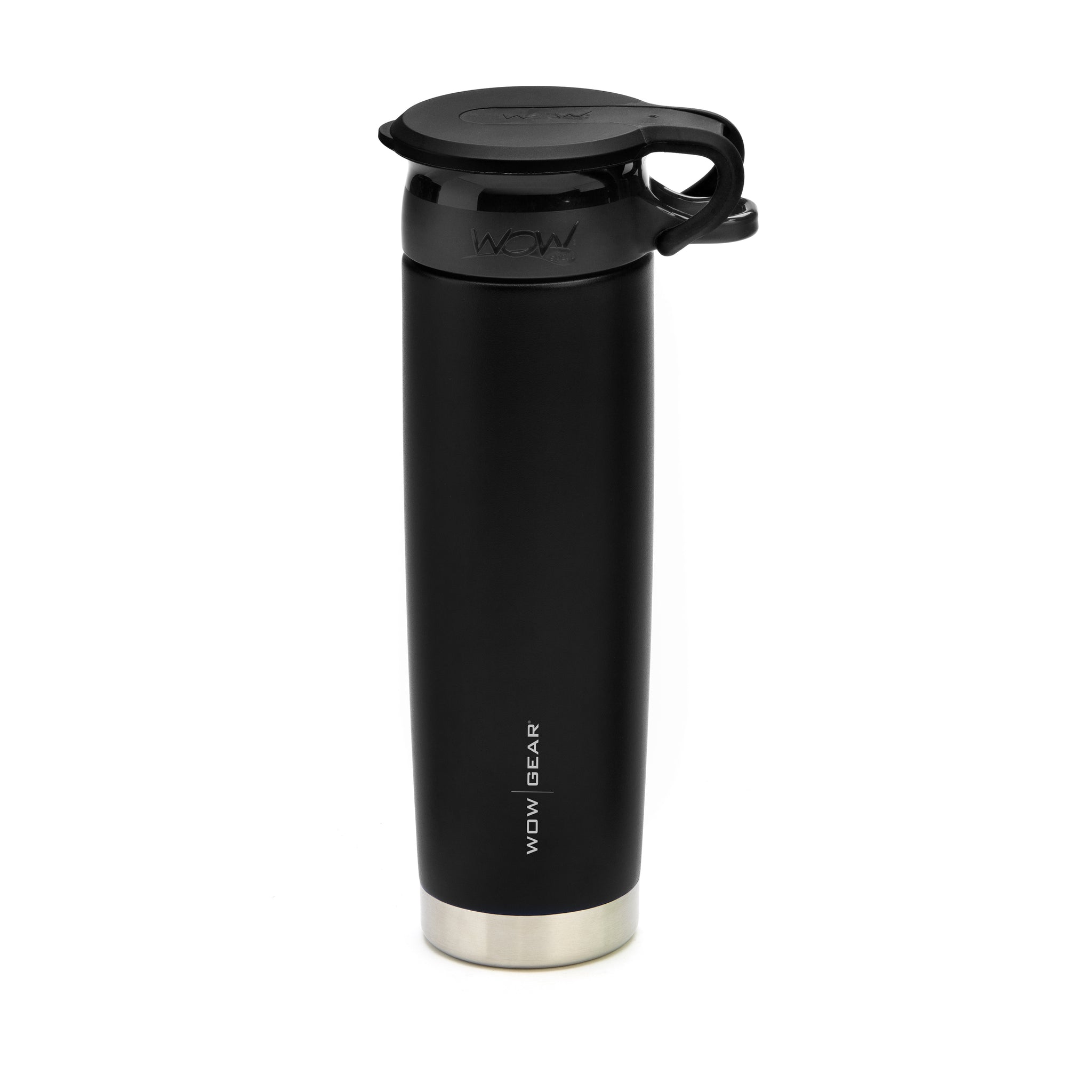 Wow Gear Stainless Insulated 360 Sports Bottle - Black, 22 oz / 650 ml