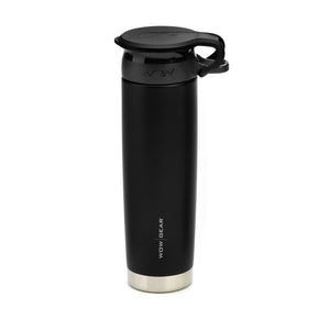 WOW GEAR 360° Double Walled Stainless Insulated Water Bottle - Black, 22 OZ / 650 ML