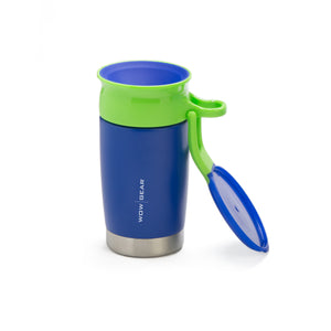 WOW KIDS 360° Sports Water Bottle - Double Walled Stainless Insulated 300 ML / 10 OZ - Blue