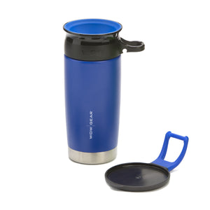 WOW GEAR 360° Double Walled Stainless Insulated Water Bottle - Midnight Blue, 13.5 OZ / 400 ML