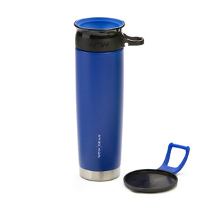WOW GEAR 360° Double Walled Stainless Insulated Water Bottle - Blue, 22 OZ / 650 ML