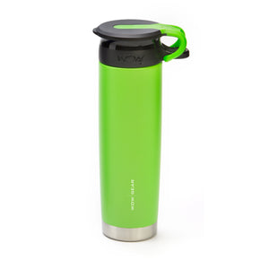 WOW GEAR 360° Double Walled Stainless Insulated Water Bottle - Green, 22 OZ / 650 ML