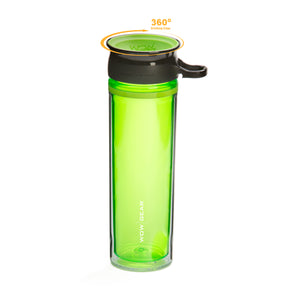 WOW GEAR 360° Double-Walled TRITAN™ Water Bottle - Green, 20 OZ / 600 ml