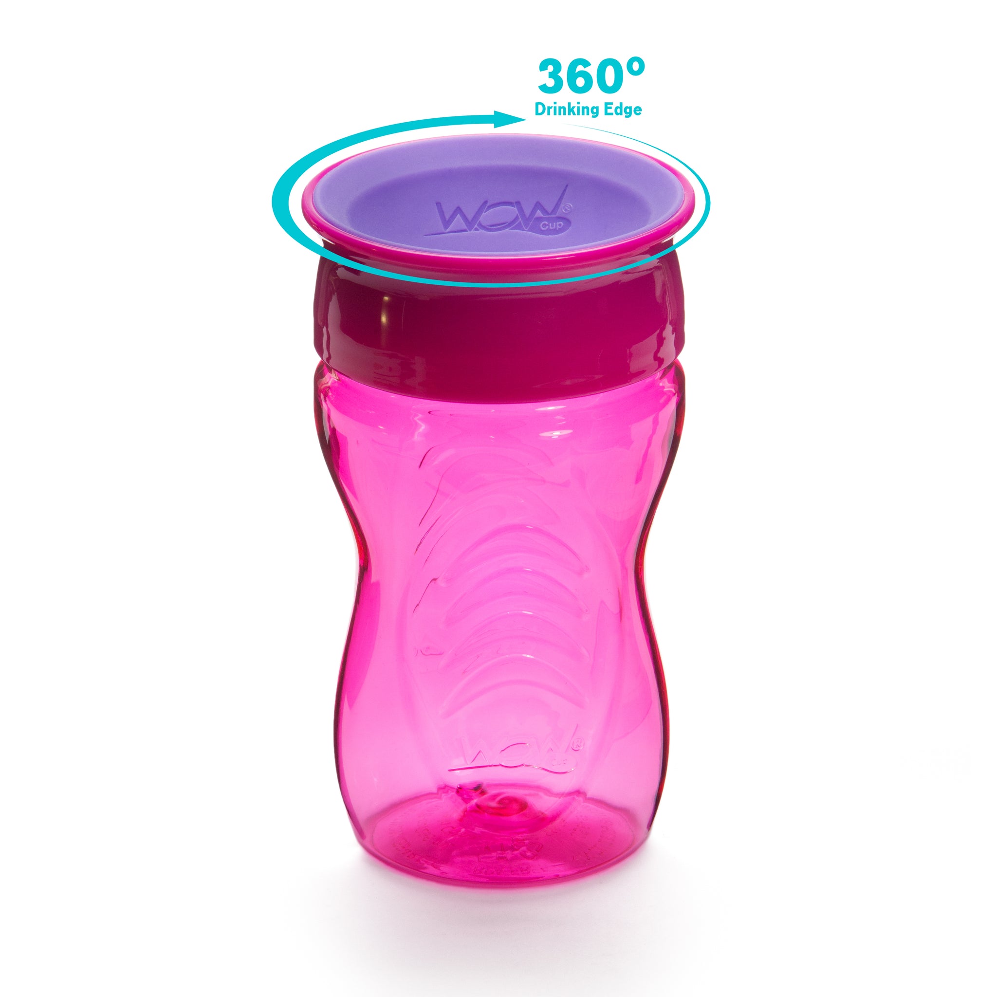Wow Cup for Kids Original 360 Sippy Cup, Pink with Blue Lid, 9 oz, 1 -  Fry's Food Stores