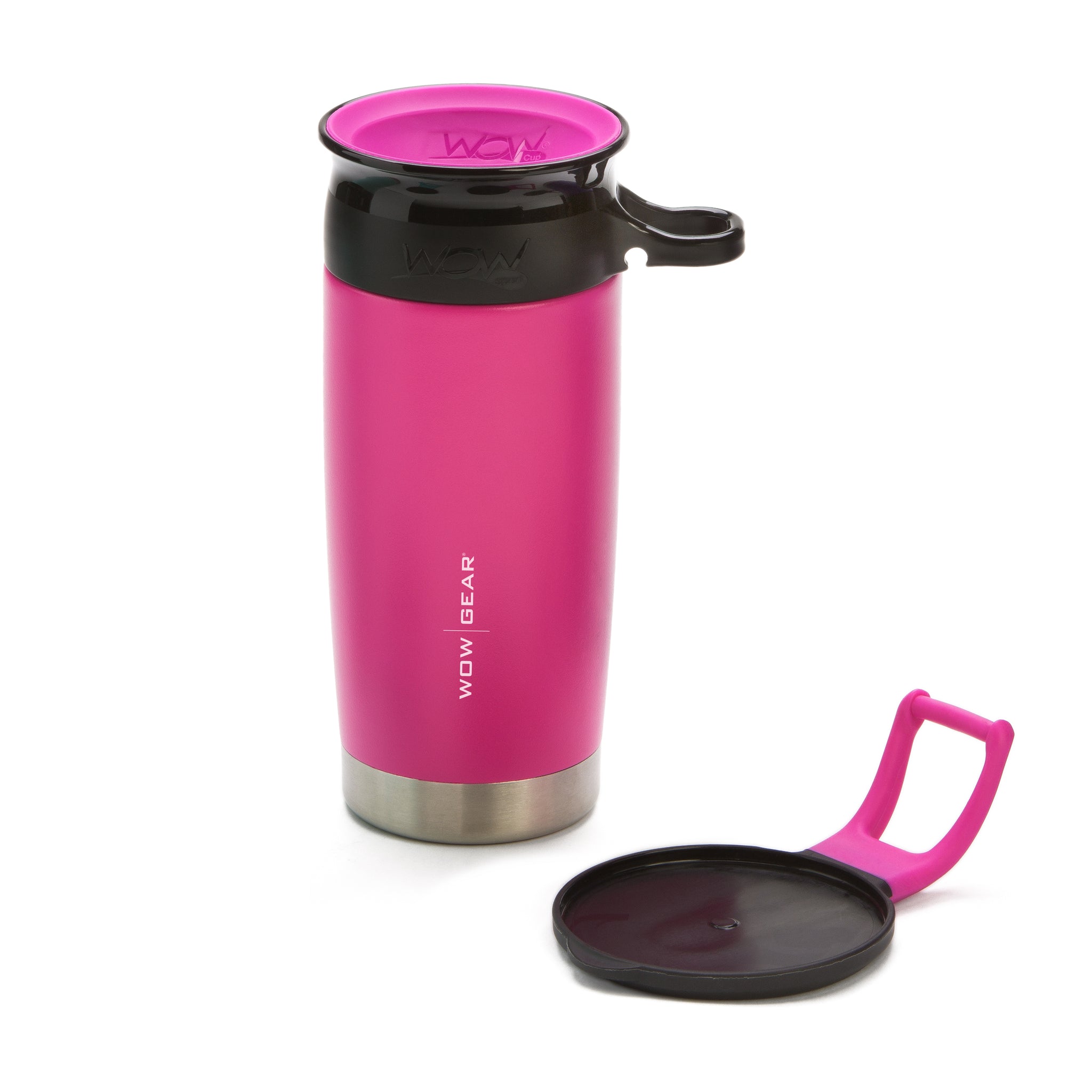 WOW GEAR 360° Double Walled Stainless Insulated Water Bottle - Pink, 1