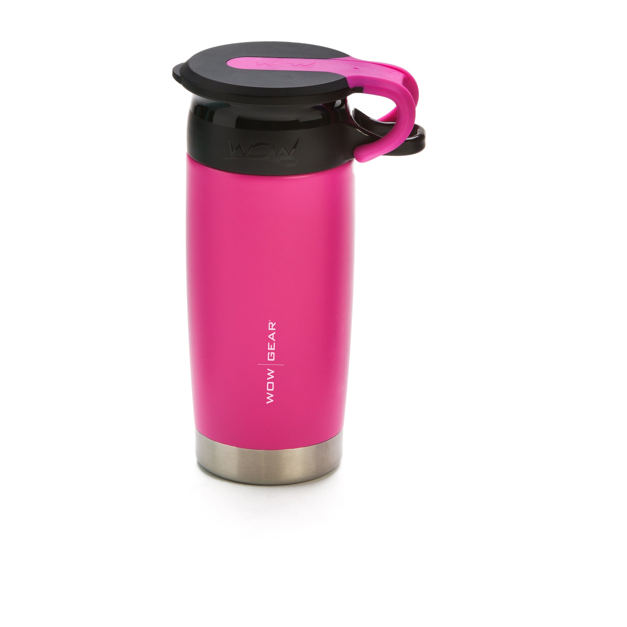 WOW GEAR 360° Double Walled Stainless Insulated Water Bottle - Pink, 1