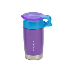 WOW Kids 360° Sports Water Bottle - Double Walled Stainless Insulated 300 ML / 10 OZ - Purple