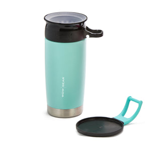 WOW GEAR 360° Double Walled Stainless Insulated Water Bottle - Turquoise, 13.5 OZ / 400 ML