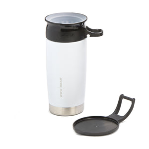 WOW GEAR 360° Double Walled Stainless Insulated Water Bottle - White, 13.5 OZ / 400 ML