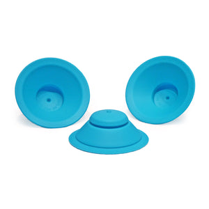 WOW CUP Silicone Valve Replacement 3-pack Teal Blue, 3-1/8 inch Diameter