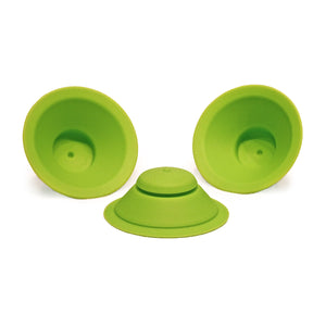 WOW CUP Silicone Valve Replacement 3-pack Green, 3-1/8 inch Diameter