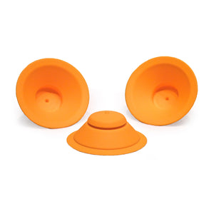 WOW CUP Silicone Valve Replacement 3-pack Orange, 3-1/8 inch Diameter