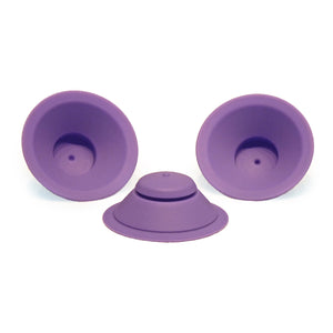 WOW CUP Silicone Valve Replacement 3-pack Purple, 3-1/8 inch Diameter